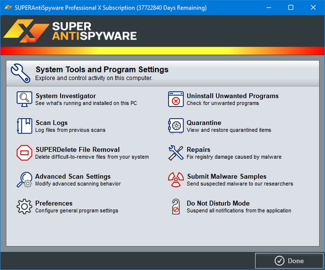 SUPERAntiSpyware Professional X