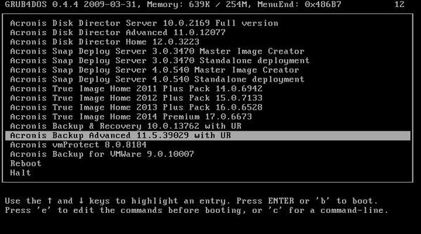 Acronis BootDVD Rus
